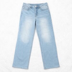 Old Navy Wow Wide Leg Jeans High Rise Size 4 Light Wash Boho Baggy Y2K 27x30